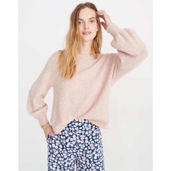 Madewell Sweaters - Madewell Gladwell Balloon Sweater Oversized Wool Alpaca Rose
